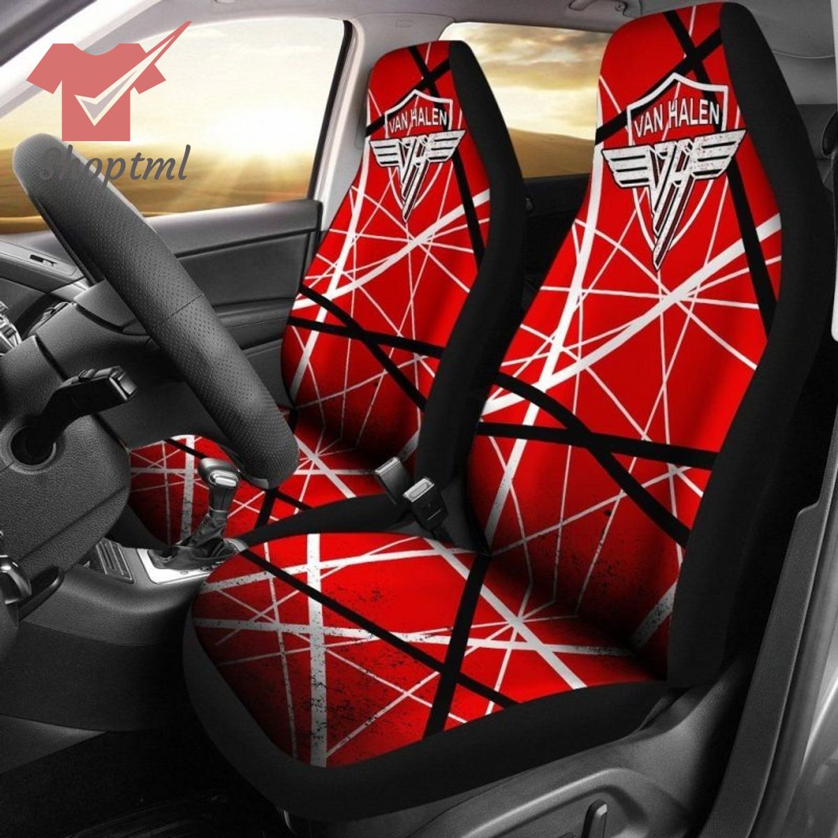 Van Halen Red Car Car Seat Cover