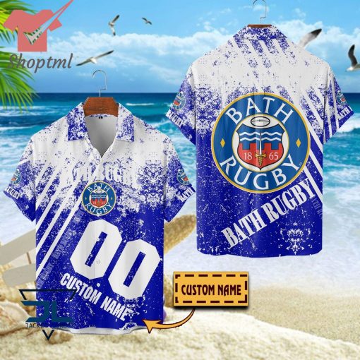 Bath Rugby 2023 custom name hawaiian shirt