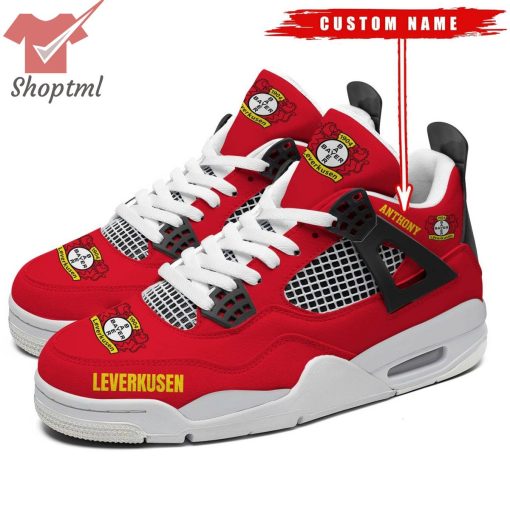 Bayer 04 Leverkusen Bundesliga Personalized AJ4 Air Jordan 4 Sneaker