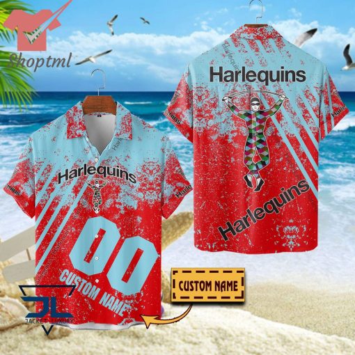 Harlequins 2023 custom name hawaiian shirt