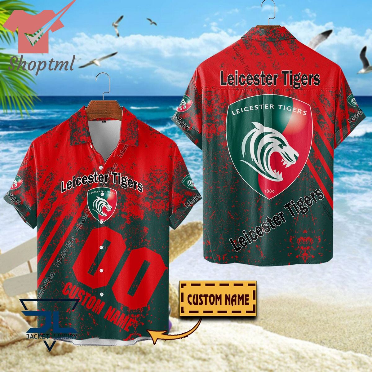 Leicester Tigers 2023 custom name hawaiian shirt