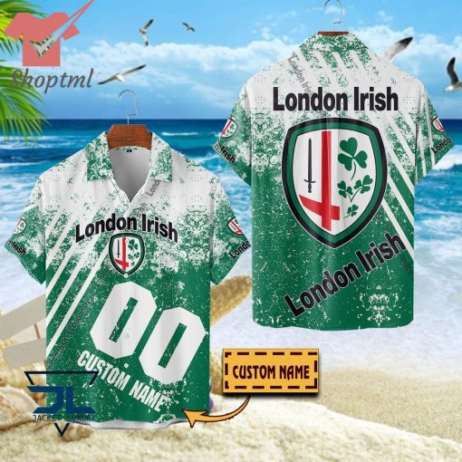 London Irish 2023 custom name hawaiian shirt