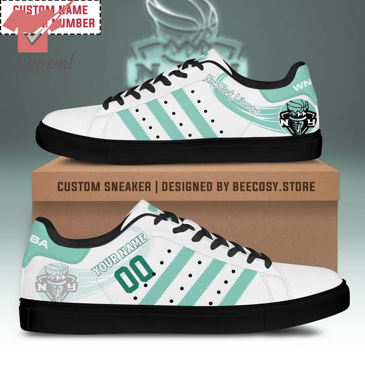 New York Liberty Personalized Stan Smith Shoes
