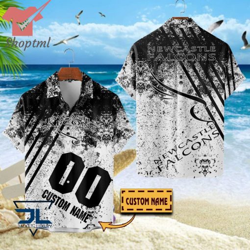 Newcastle Falcons 2023 custom name hawaiian shirt