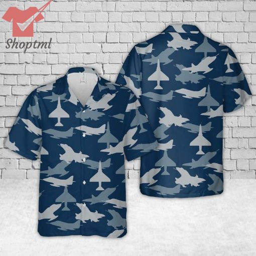U.S. Army Douglas A-4 Skyhawk Aircraft Silhouettes Hawaiian Shirt