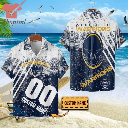 Worcester Warriors 2023 custom name hawaiian shirt