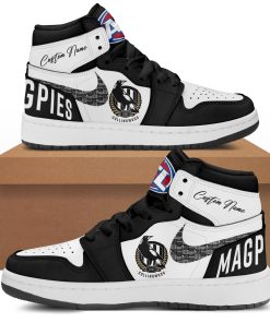 Collingwood Magpies AFL Custom Name Air Jordan 1 Sneaker