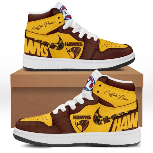 Hawthorn Hawks Custom Name Air Jordan 1 Sneaker