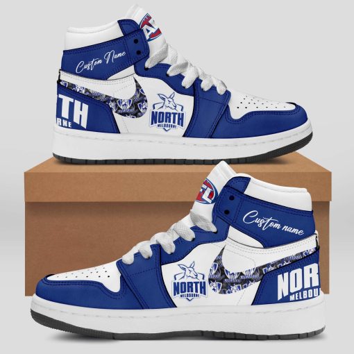 North Melbourne Custom Name Air Jordan 1 Sneaker
