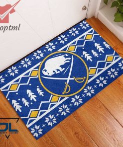 Buffalo Sabres Christmas Doormat