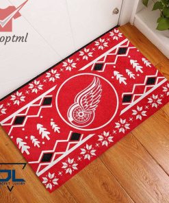 Detroit Red Wings Christmas Doormat