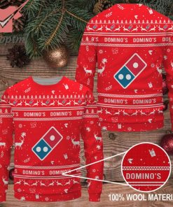 Domino's pizza logo ugly christmas sweater