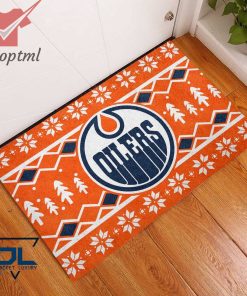 Edmonton Oilers Christmas Doormat
