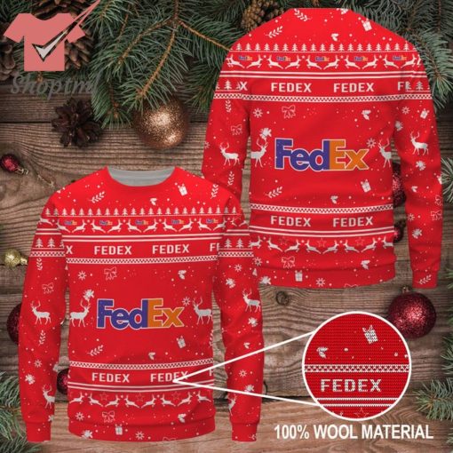 FedEx logo ugly christmas sweater