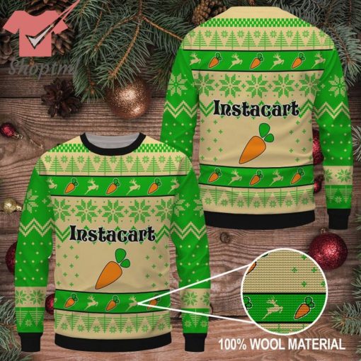 Instacart logo ugly christmas sweater