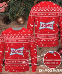 Sonic drive-in logo ugly christmas sweater