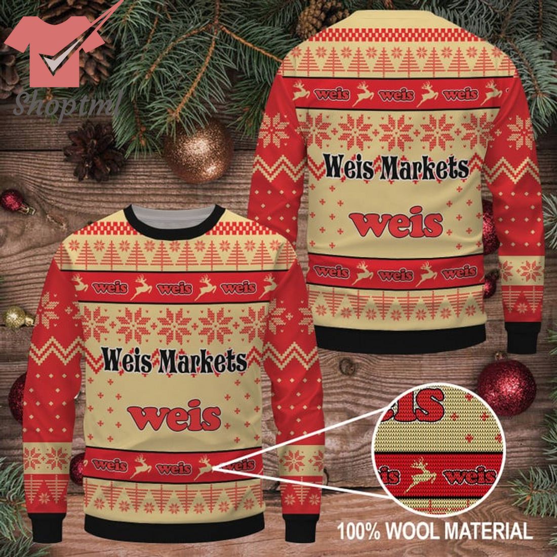 Weis markets logo ugly christmas sweater
