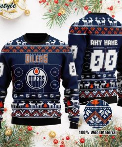 Edmonton Oilers NHL personalized ugly christmas sweater