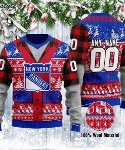 New York Rangers NHL personalized ugly christmas sweater