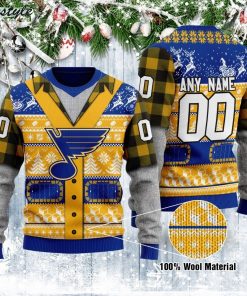 St Louis Blues NHL personalized ugly christmas sweater