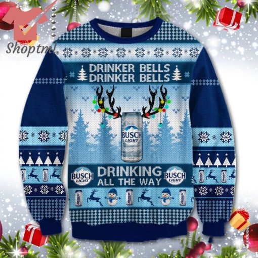 Busch Light Drinker Bells Ugly Christmas Sweater