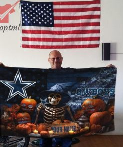 Dallas Cowboys Custom Name Halloween Flag