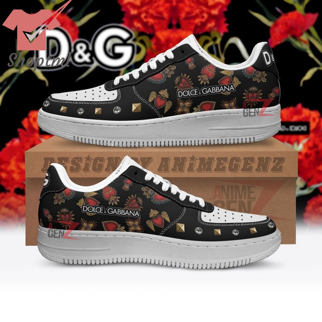 Dolce & Gabbana Luxury Brand Air Force 1 Sneakers