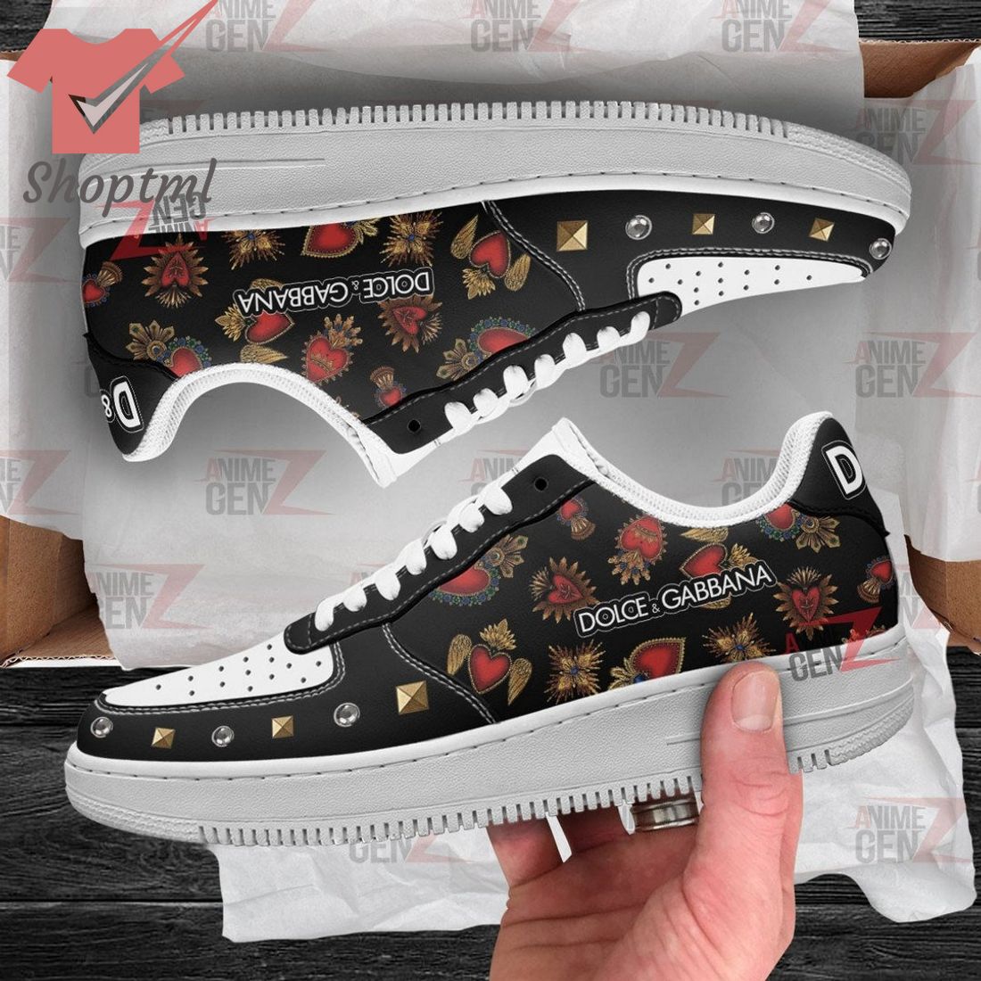 Dolce & Gabbana Luxury Brand Air Force 1 Sneakers