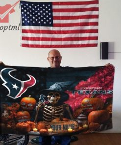 Houston Texans Custom Name Halloween Flag