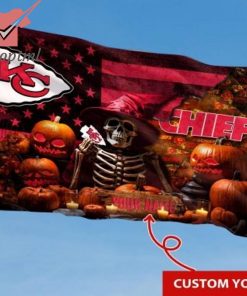 Kansas City Chiefs Custom Name Halloween Flag