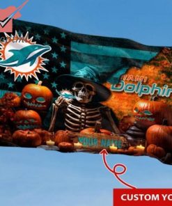 Miami Dolphins Custom Name Halloween Flag