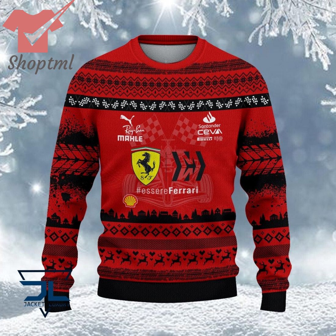 Scuderia Ferrari Ugly Christmas Sweater