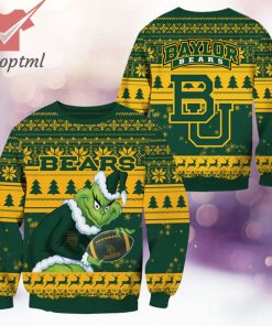 Baylor Bears NCAA Grinch Ugly Christmas Sweater