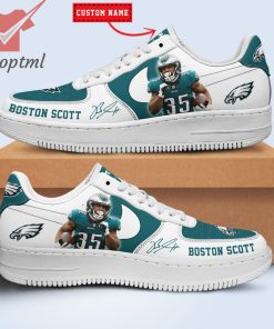 Boston Scott Philadelphia Eagles NFL Custom Name Nike Air Force Shoes