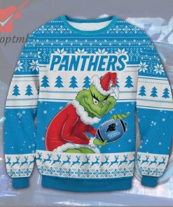 Carolina Panthers NFL Grinch Ugly Christmas Sweater