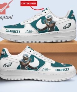 Chauncey Gardner Philadelphia Eagles NFL Custom Name Nike Air Force Shoes
