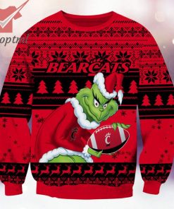 Cincinnati Bearcats NCAA Grinch Ugly Christmas Sweater