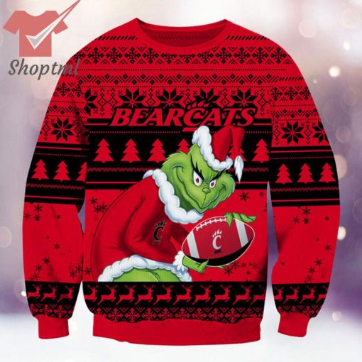 Cincinnati Bearcats NCAA Grinch Ugly Christmas Sweater