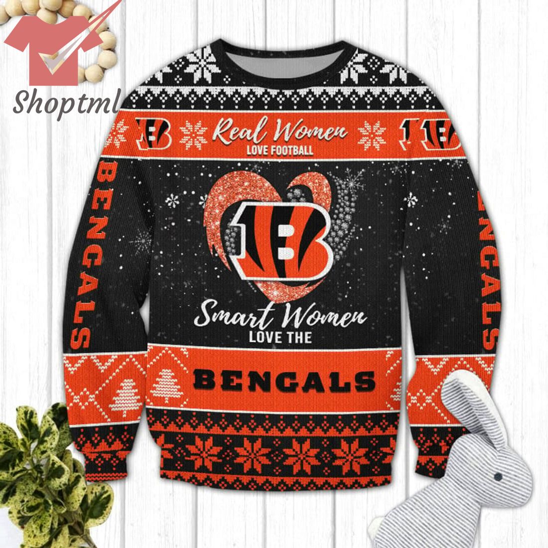 Cincinnati Bengals NFL Logo Ugly Christmas Sweater