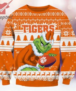 Clemson Tigers NCAA Grinch Ugly Christmas Sweater