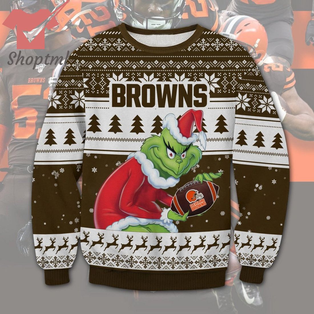 Cleveland Browns NFL Grinch Ugly Christmas Sweater