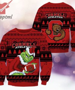 Cornell Big Red NCAA Grinch Ugly Christmas Sweater