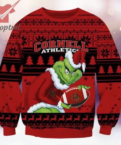 Cornell Big Red NCAA Grinch Ugly Christmas Sweater
