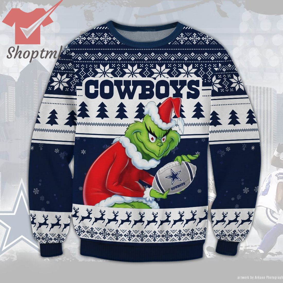 Dallas Cowboys NFL Grinch Ugly Christmas Sweater