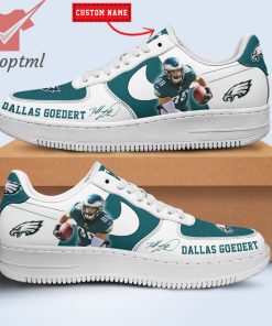 Dallas Goedert Philadelphia Eagles NFL Custom Name Nike Air Force Shoes