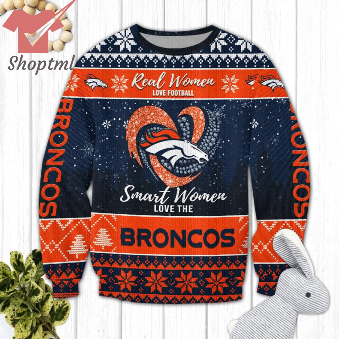 Denver Broncos NFL Logo Ugly Christmas Sweater