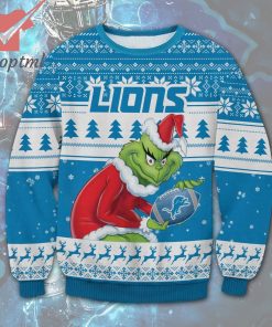 Detroit Lions NFL Grinch Ugly Christmas Sweater
