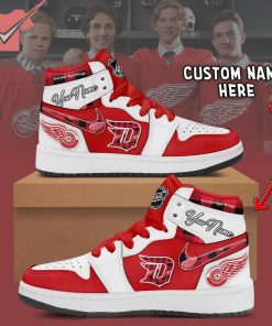 Detroit Red Wings NHL Custom Name Air Jordan 1 Sneakers