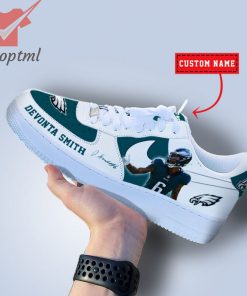 DeVonta Smith Philadelphia Eagles NFL Custom Name Nike Air Force Shoes