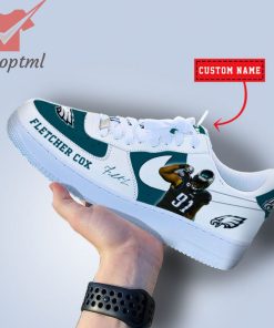 Fletcher Cox Philadelphia Eagles NFL Custom Name Nike Air Force Shoes